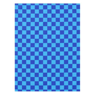 Light and Dark Blue Checker Design  Tablecloth