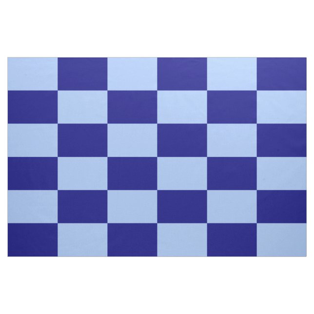 Light and Dark Blue Checkered Rectangles Pattern Fabric (Yard)