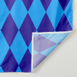 Light and Dark Blue Harlequin Diamonds Checkers  Fabric