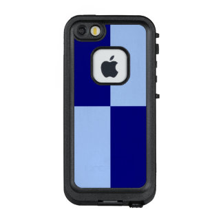 Light and Dark Blue Rectangles LifeProof FRĒ iPhone SE/5/5s Case