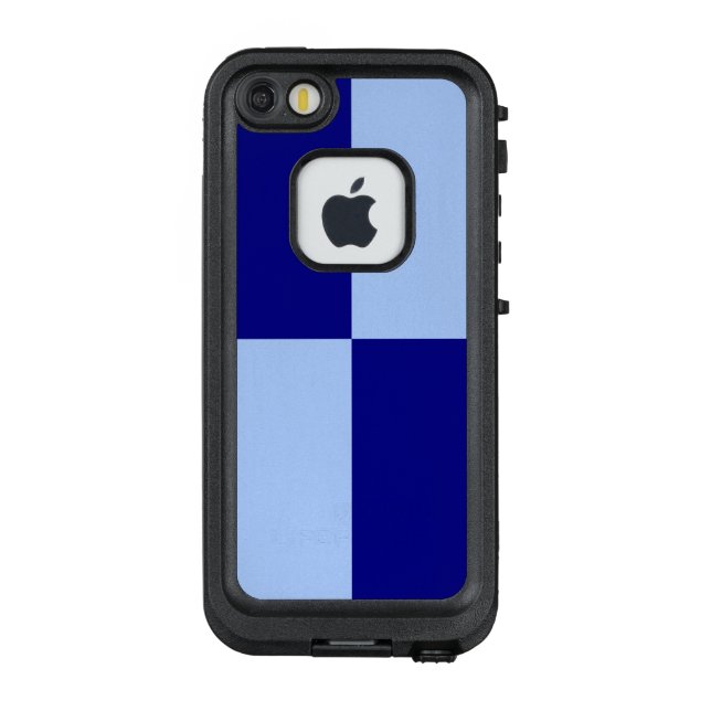 Light and Dark Blue Rectangles LifeProof iPhone Case (Back)