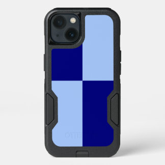 Light and Dark Blue Rectangles iPhone 13 Case