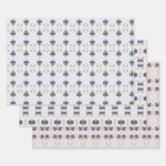 Light And Dark Blue Wrapping Paper Sheets (Set)