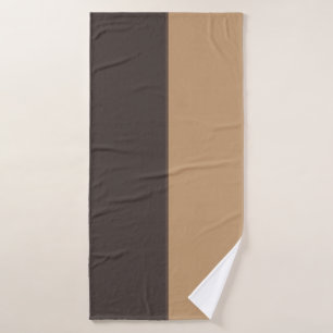Light and Dark Brown Bath Towel