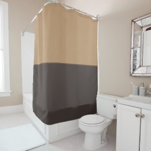 Light and Dark Brown Shower Curtain