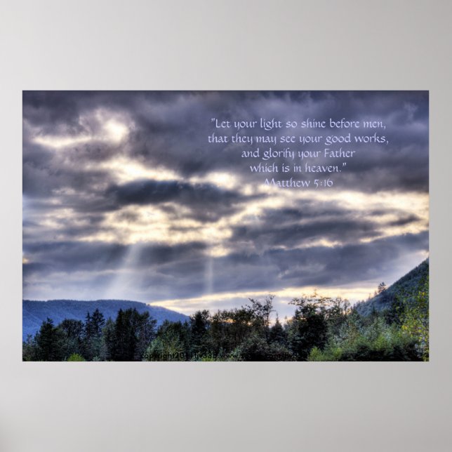 Light and Dark HDR Print w/Scripture Verse (Front)