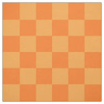 Light and Dark Orange Checker Design  Fabric