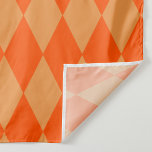 Light and Dark Orange Harlequin Diamonds Checkers  Fabric