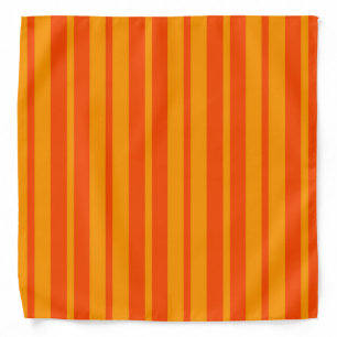 Light and Dark Orange Stylish Stripes Design Bandana