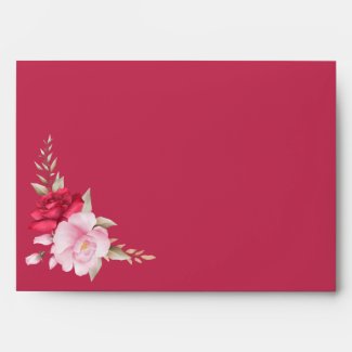 Light and Dark Pink Blush Rose Envelopes