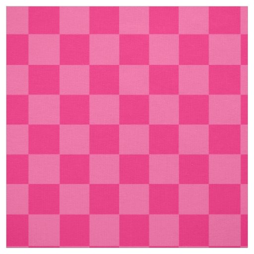 Light And Dark Pink Checker Pattern Plaid Design Fabric