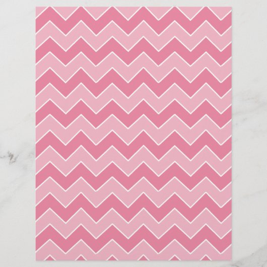 Light and Dark Pink Chevron Pattern Scrapbook Page (Front)