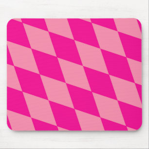 Light and Dark Pink Harlequin Diamonds Checkers  Mouse Pad