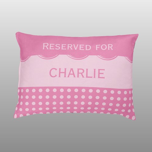 Light and dark pink polka dots reserved for name pet bed