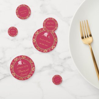 Light and Dark Pink Rose Blush Wedding Table Confetti