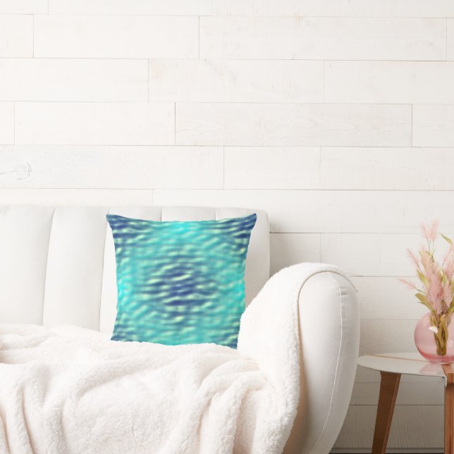 Light and Dark Pool Water Pattern Throw Pillow (Couch)