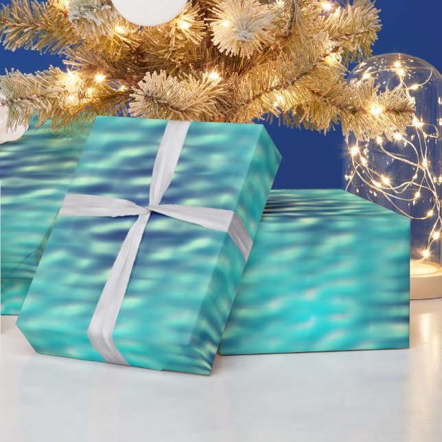 Light and Dark Pool Water Pattern Wrapping Paper (Holidays)