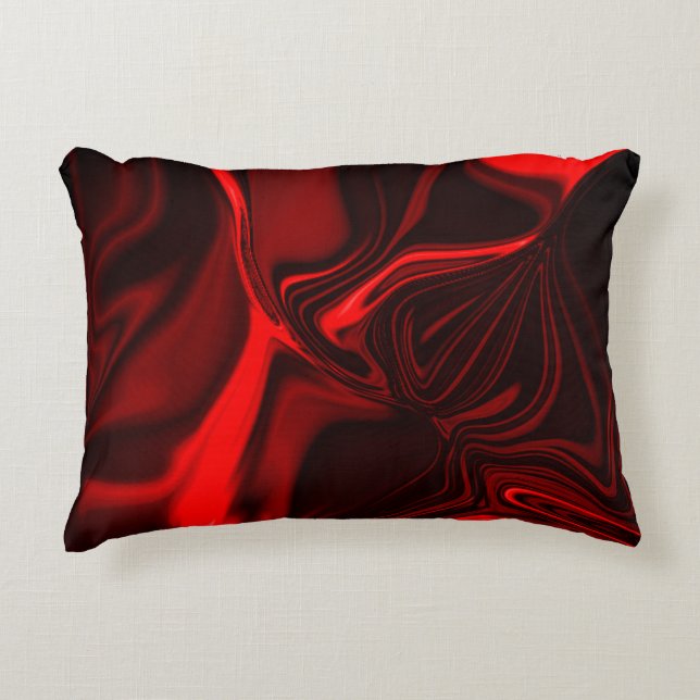 Light and dark red curves in the dark background. accent pillow (Front)