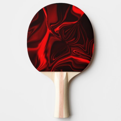 Light and dark red curves on dark background  ping pong paddle