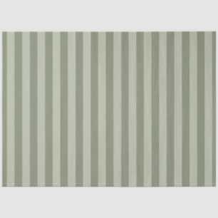 Light and Dark Sage Green Striped Tissue Paper