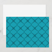 Light and Dark Teal Moroccan Pattern (Front/Back)