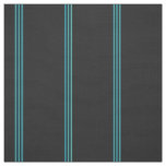 Light and Dark Turquoise Stripe on Gray Fabric