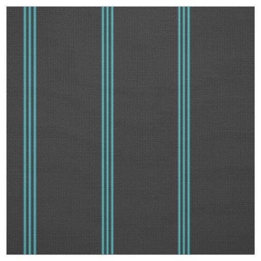 Light and Dark Turquoise Stripe on Gray Fabric