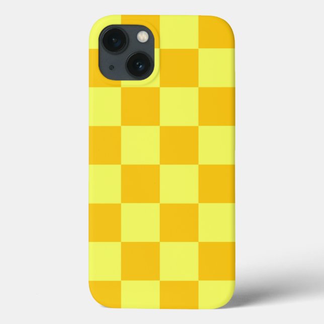 Light and Dark Yellow Checker Design  Case-Mate iPhone Case (Back)