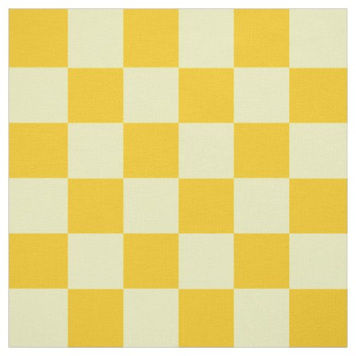 Light and Dark Yellow Checker Design  Fabric