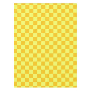 Light and Dark Yellow Checker Design Tablecloth