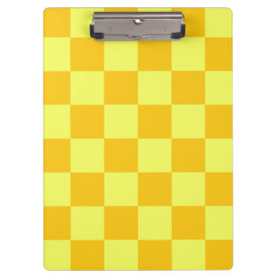 Light and Dark Yellow Checkered Design Clipboard