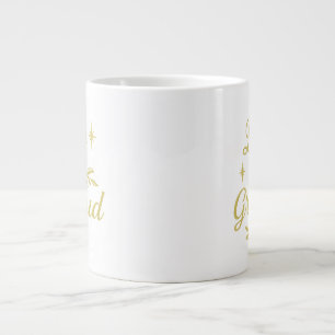 Light and Gratitude ✨ Elegant Gold Christmas Des Giant Coffee Mug