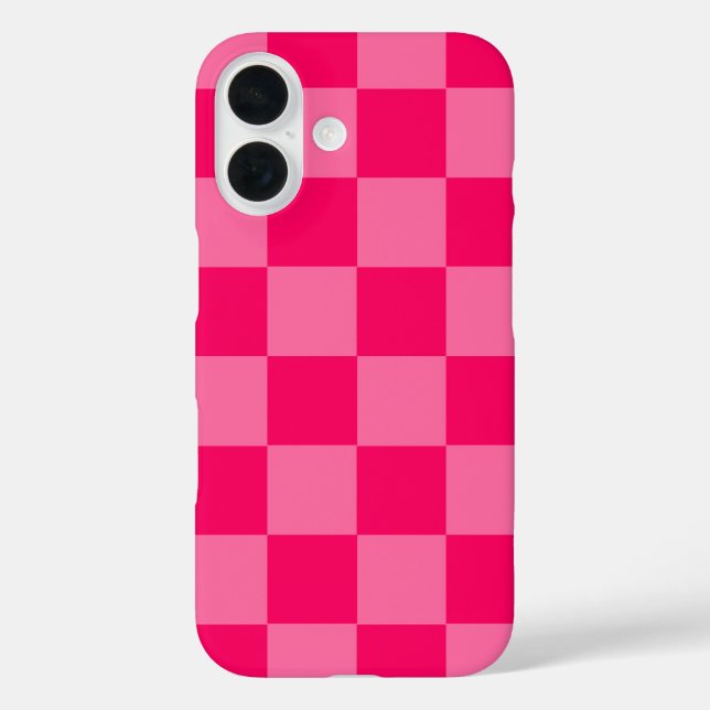 Light and Hot Pink Checker Pattern Design  Case-Mate iPhone Case (Back)