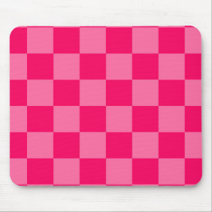 Light and Hot Pink Checker Pattern Design  Mouse Pad