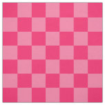 Light and Hot Pink Checker Pattern Textile Fabric