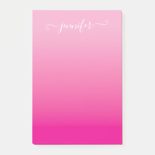 Light and Hot Pink Ombre Post-it Notes