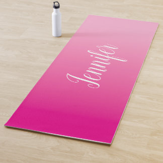 Light and Hot Pink Personalized Ombre Yoga Mat