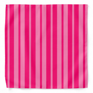 Light and Hot Pink Stylish Stripes Pattern Design Bandana