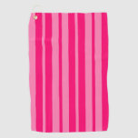 Light and Hot Pink Stylish Stripes Pattern Design  Golf Towel
