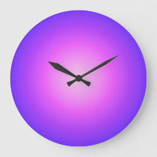 Light and Hot Pink Violet Ombre Large Clock