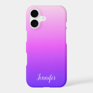 Light and Hot Pink Violet Personalized Ombre iPhone 17 Case