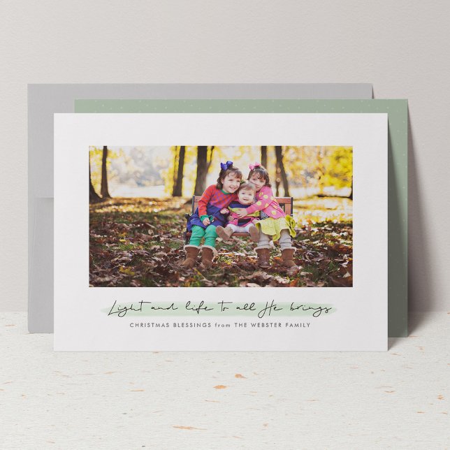 Light and life religious holiday photo card (Creator Uploaded)