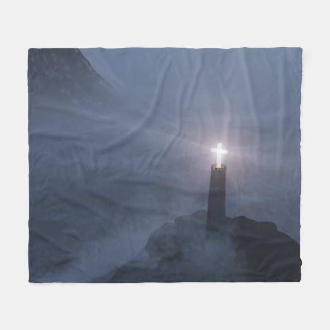 Light and Salvation Fleece Blanket (Front (Horizontal))