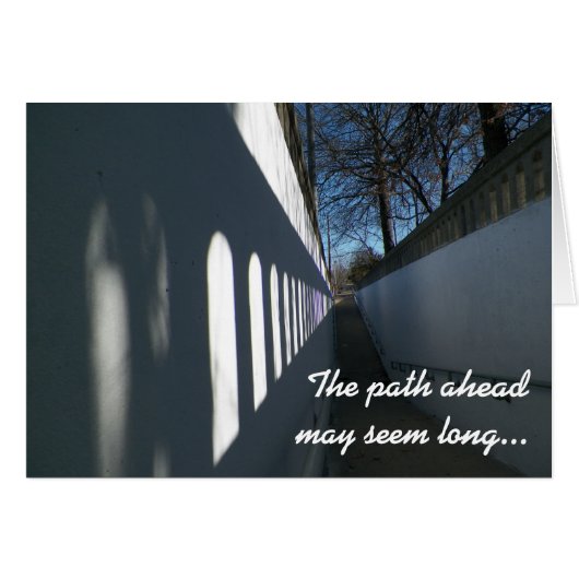 Light and Shadow Pathway Get Well Card (Front Horizontal)