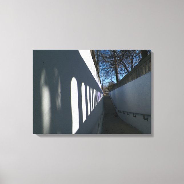 Light and Shadow Pathway Photograph Canvas Print (Front)