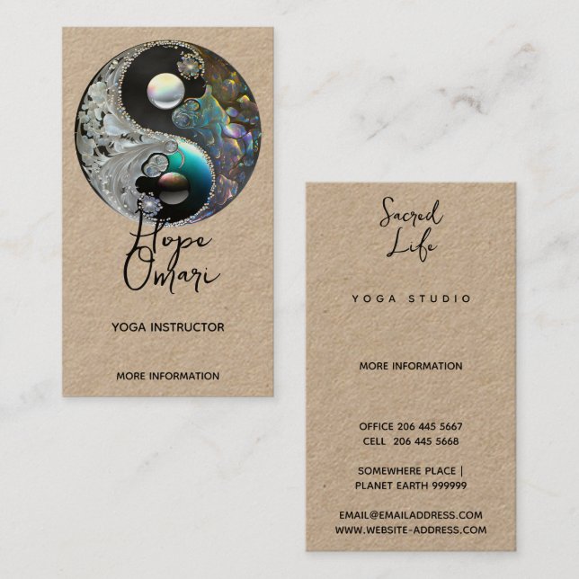 Light and Shadow | Yin Yang Business Card (Front/Back)