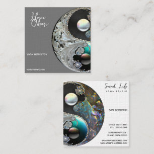 Light and Shadow Yin Yang Square Business Card