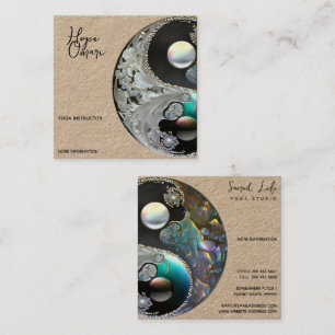 Light and Shadow Yin Yang Square Business Card