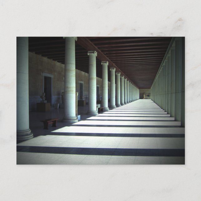 Light and shadows in Agora Museum in Athens Postcard (Front)