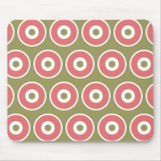 Light and Sweet Tan Coral Circle Pattern Mouse Pad